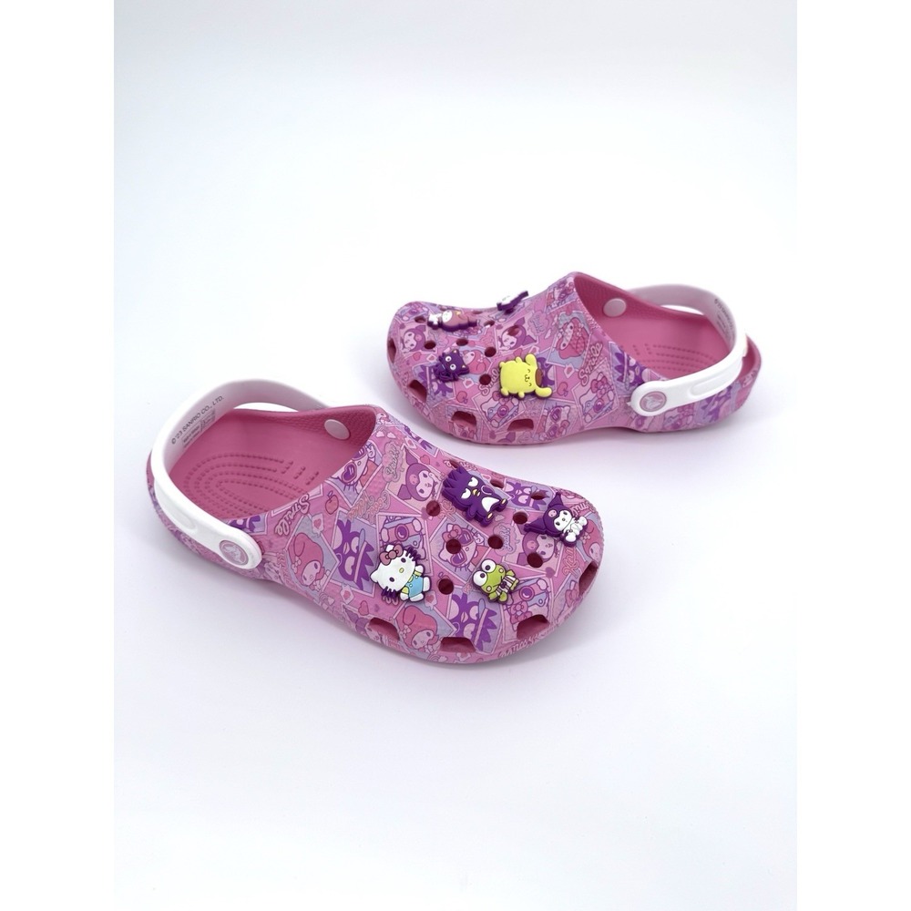SANRIO Hello Kitty and Friends x Classic Clog Crocs With Jibbitz  Sz 7 Women's